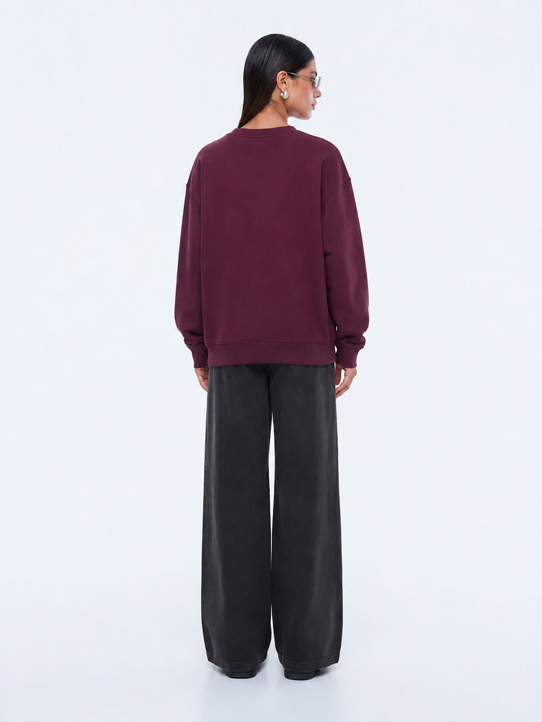 Mila Oversized Sweater | Deep Cherry