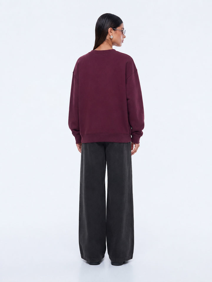 Mila Oversized Sweater | Deep Cherry