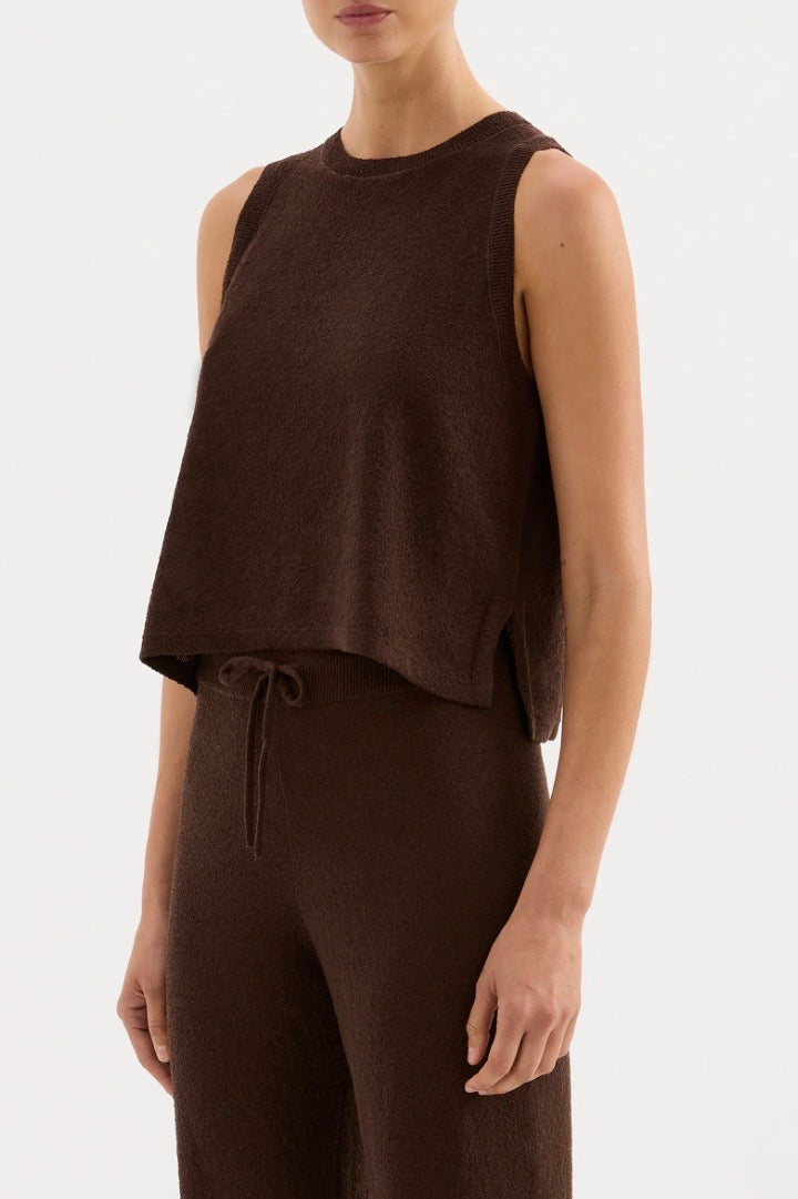Zosia Knit Tank | Chocolate