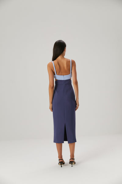 Fernanda Dress | Baby Blue & Denim Blue