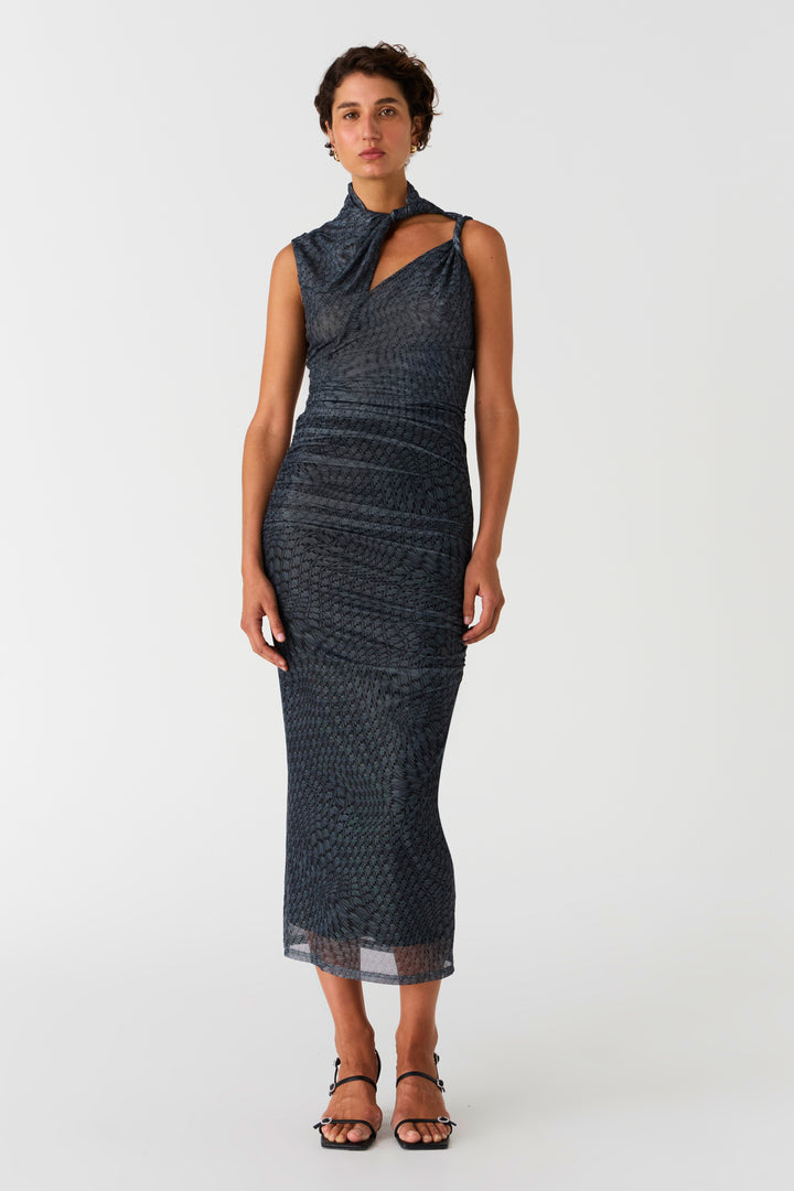 EFI Midi Dress | Matrix Print Ink