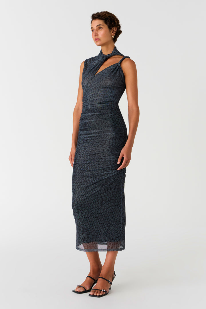 EFI Midi Dress | Matrix Print Ink