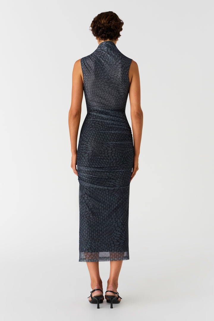 EFI Midi Dress | Matrix Print Ink