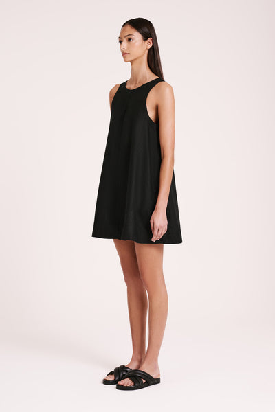 Nemi Linen Dress | Black