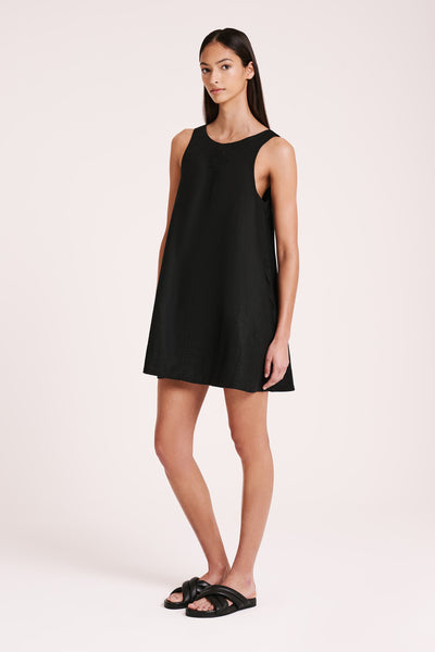 Nemi Linen Dress | Black