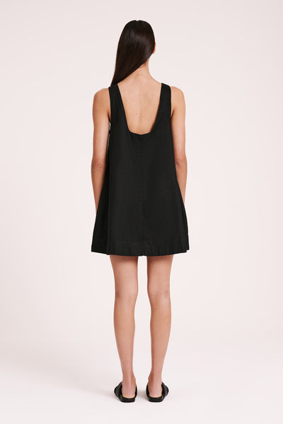 Nemi Linen Dress | Black