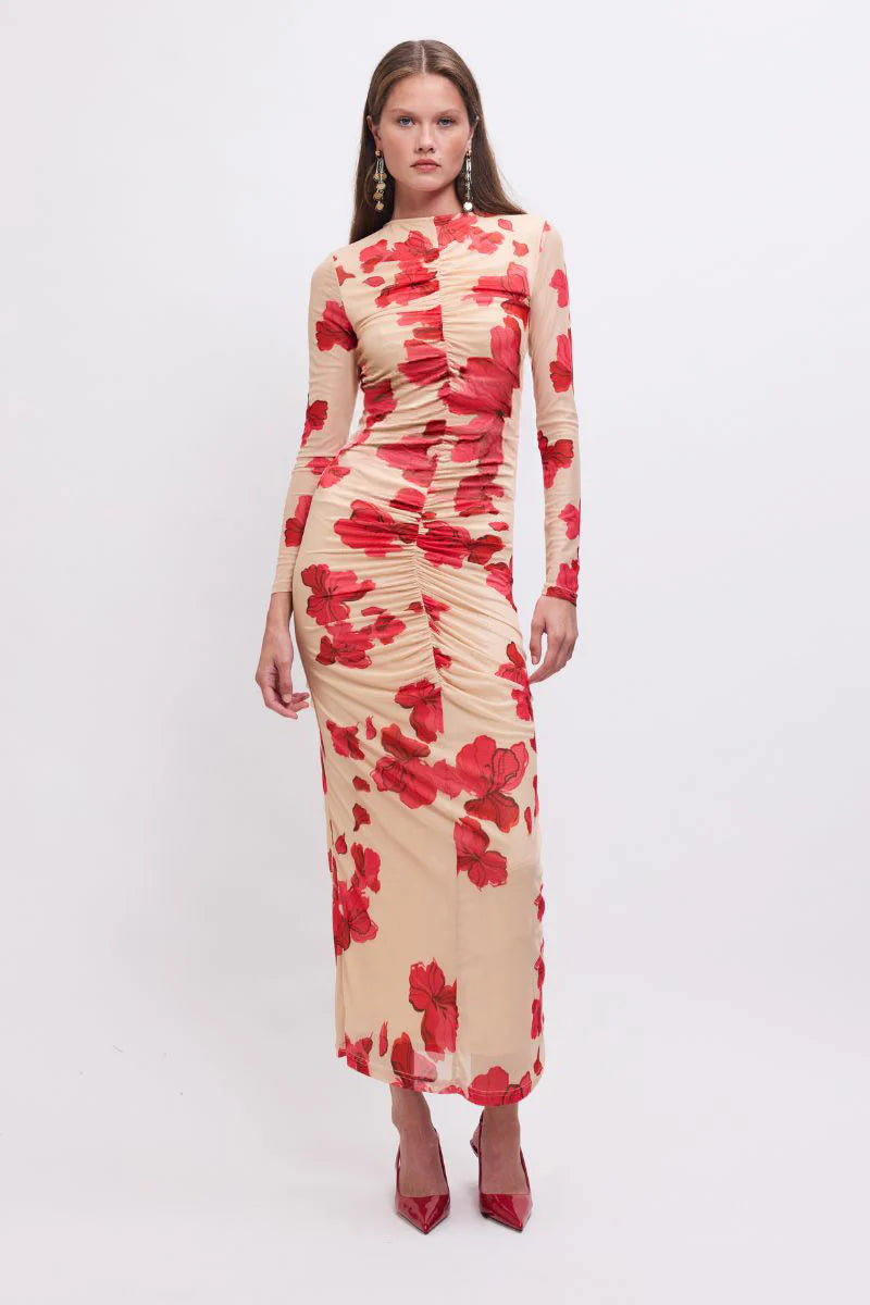 Suzie Floral Long Sleeve Reversible Maxi Dress