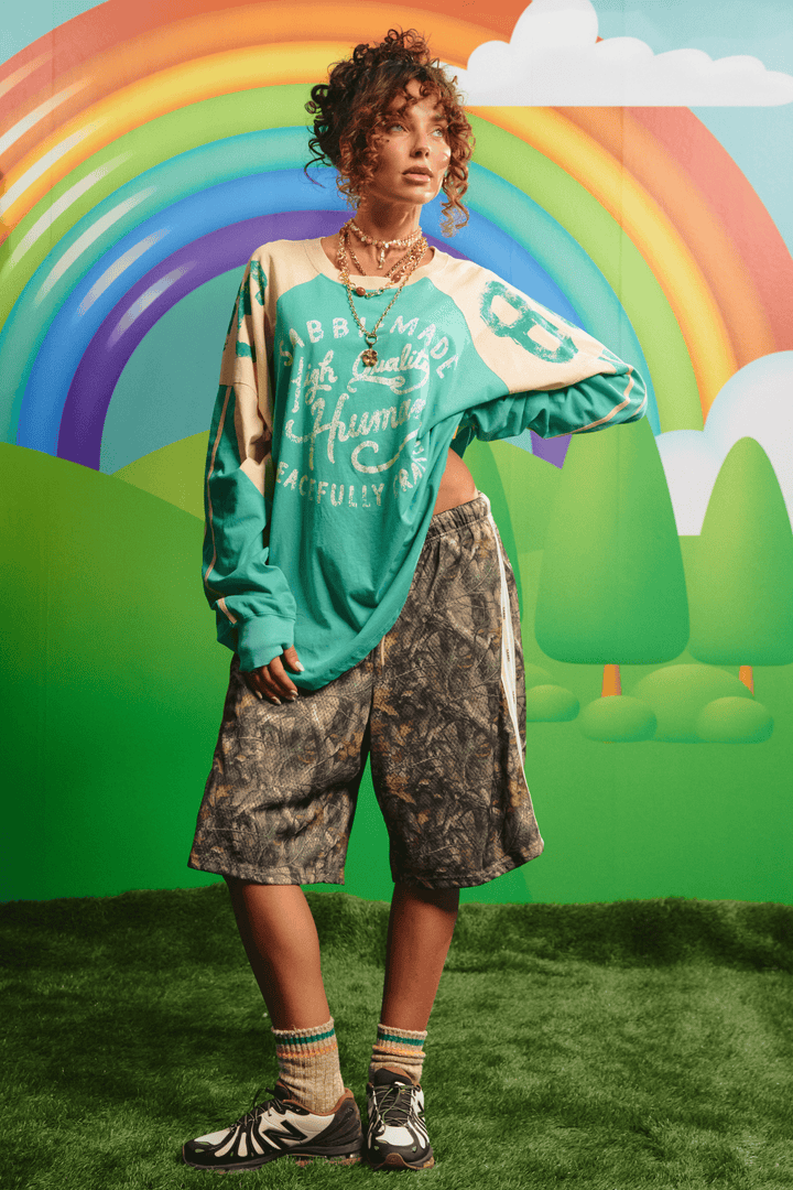 THE HIGH QUALITY HUMAN LONG SLEEVE TEE - GREEN