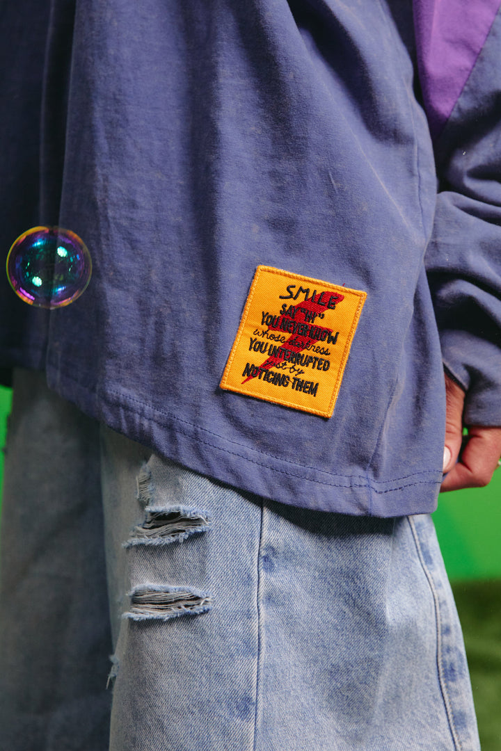 The High Quality Human LS Tee - Purple
