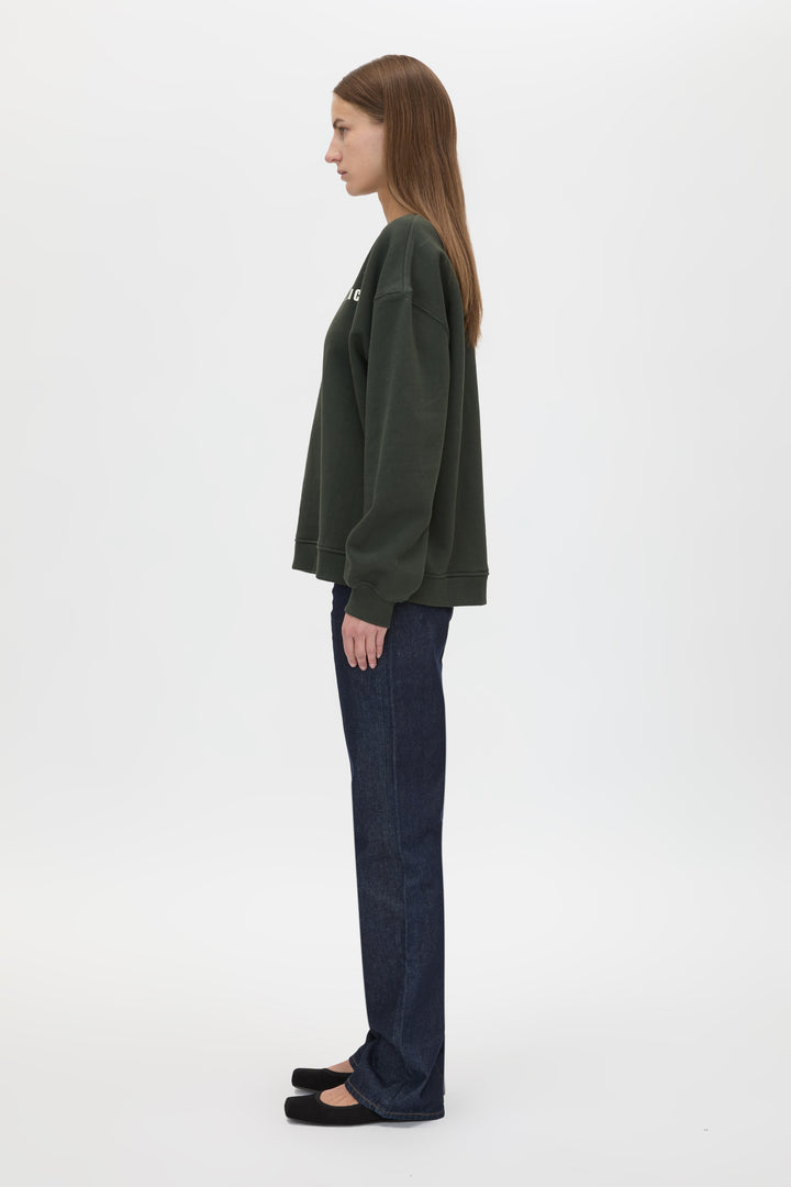 Anca Graphic Sweater | Bottle Green