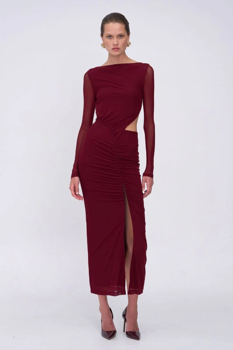 Christy Mesh Maxi | Bordeaux