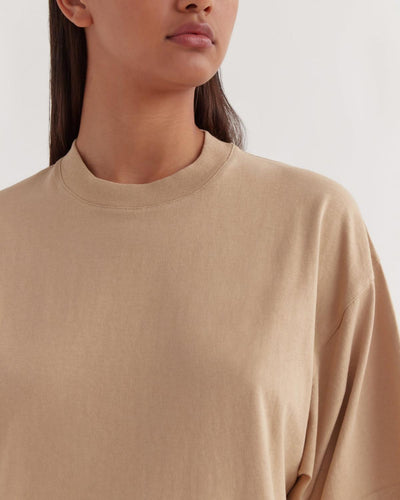 Womens Oversized tee | Almond