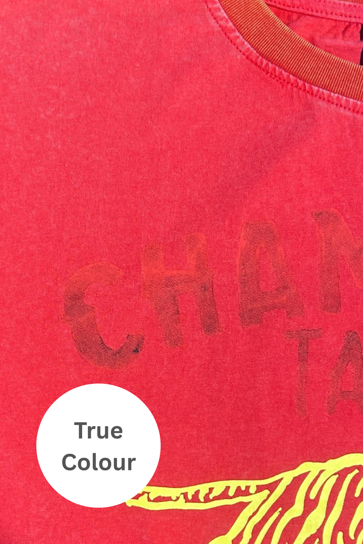 THE VERY OVERSIZED CHAMPAGNE TATTOO TEE - RED