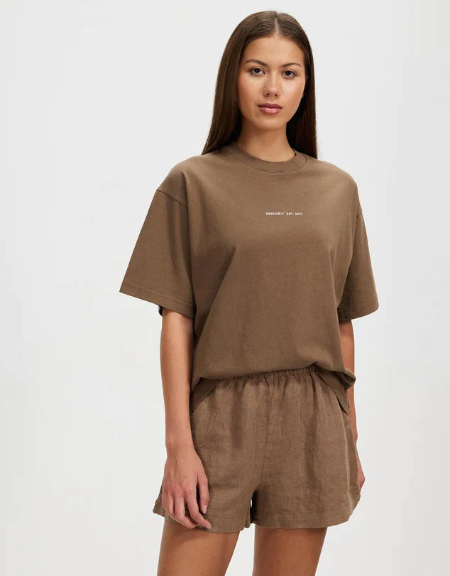 Organic Established Tee | Dune + White