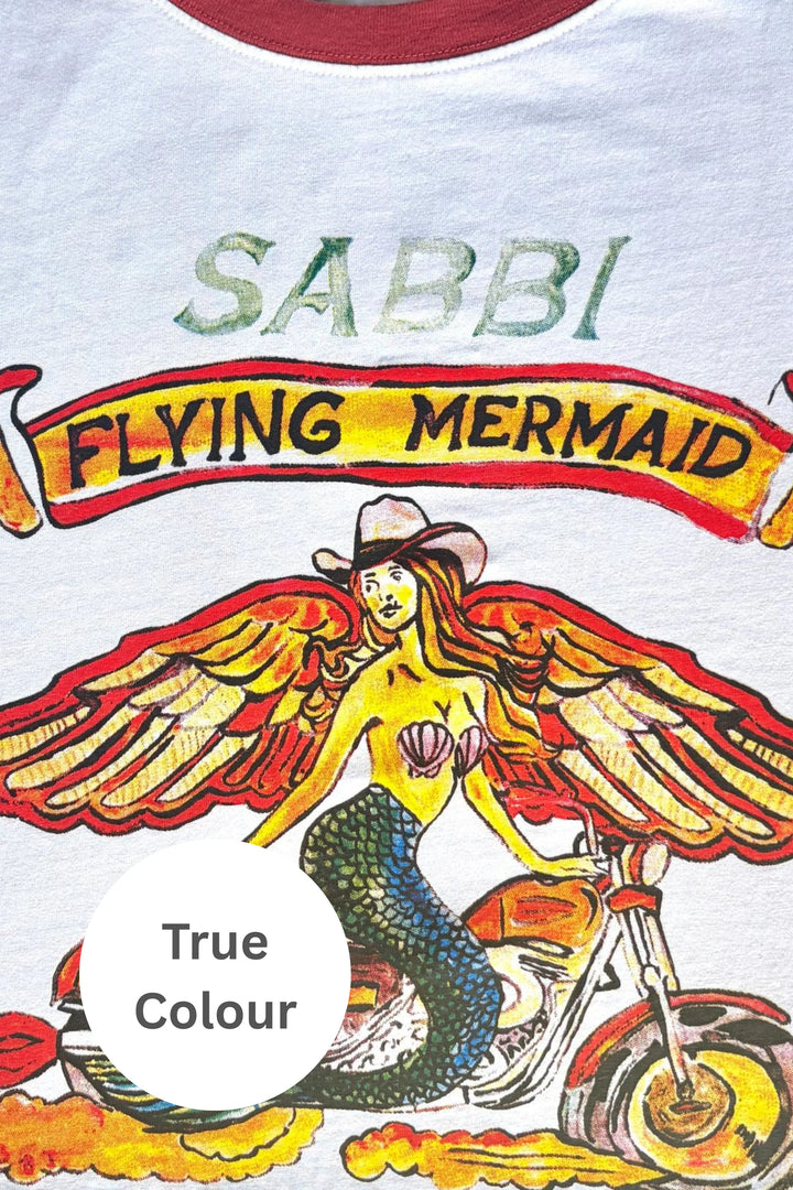 THE VERY OVERSIZED FLYING MERMAID TEE | WHITE