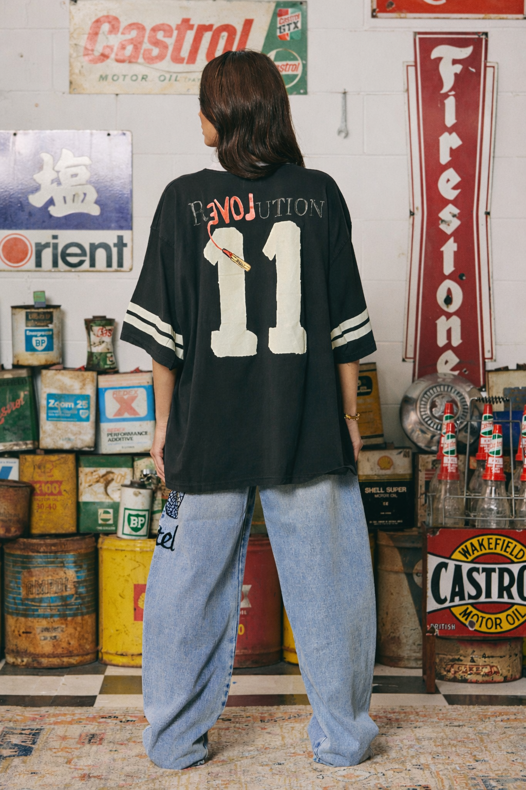 The Very Oversized Love Revolution Tee | Black