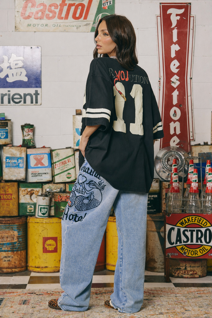 The Very Oversized Love Revolution Tee | Black