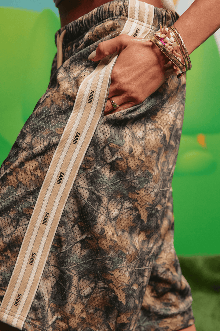 THE CAMO MESH JORT SHORTS
