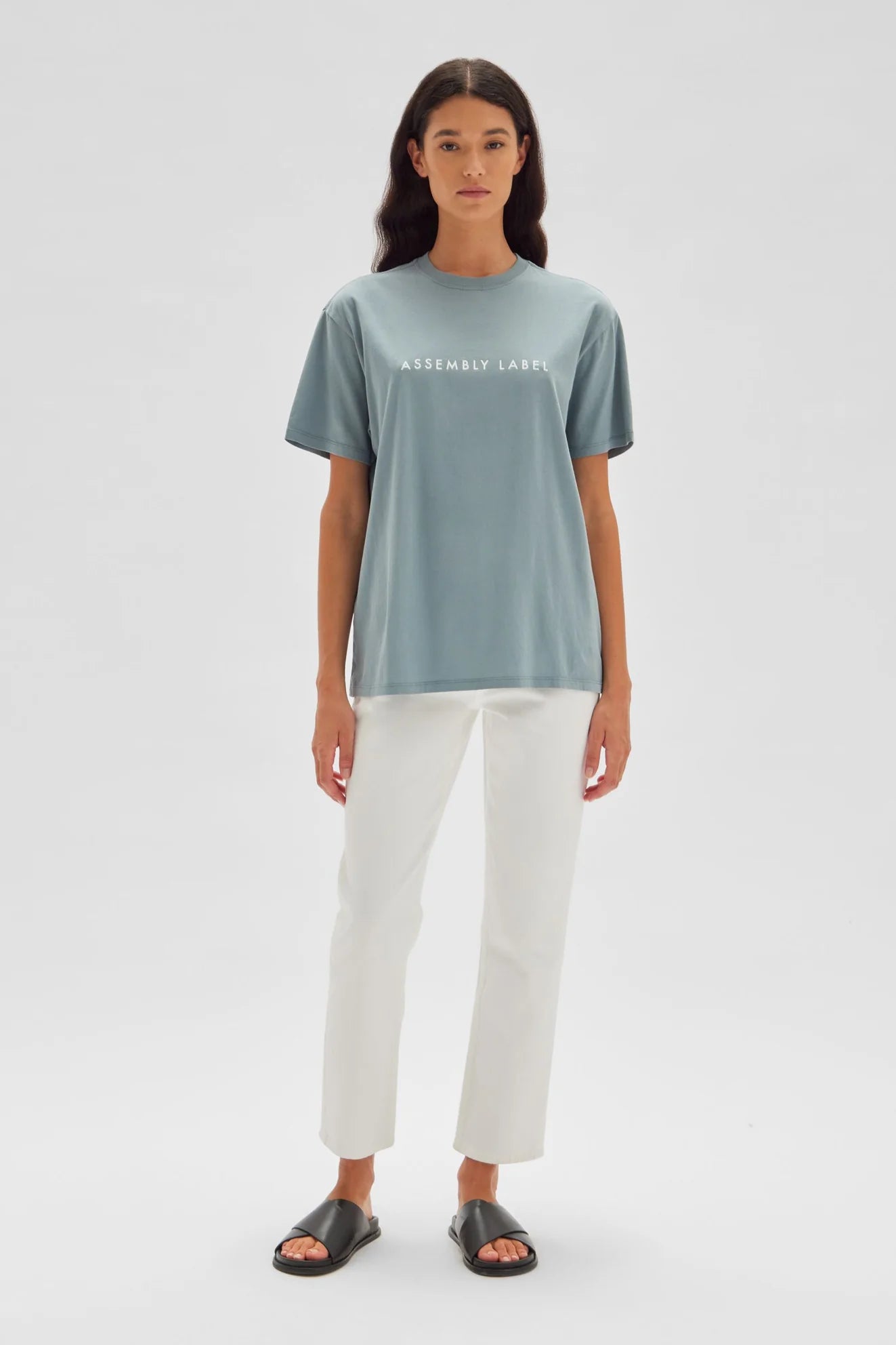 Everyday Organic Logo Tee | Pacific + White