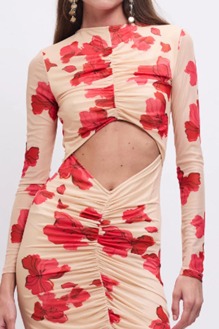 Suzie Floral Long Sleeve Reversible Maxi Dress