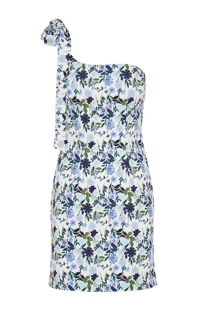 Floral Lean Shoulder Mini Dress