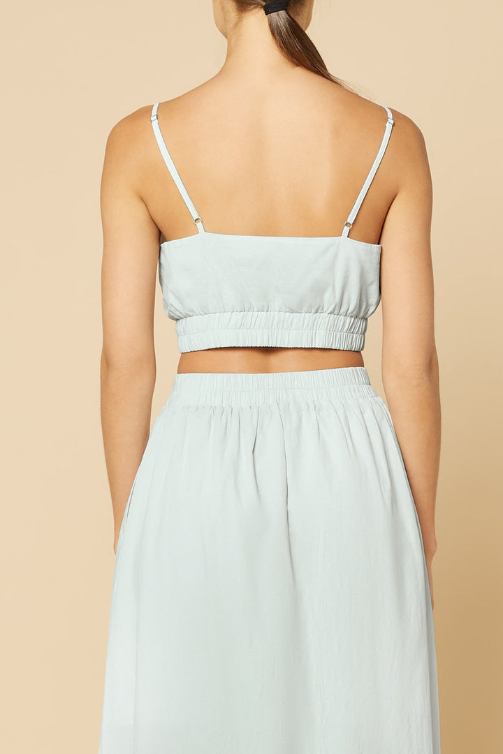 Odessa Poplin Crop Cami | Ice