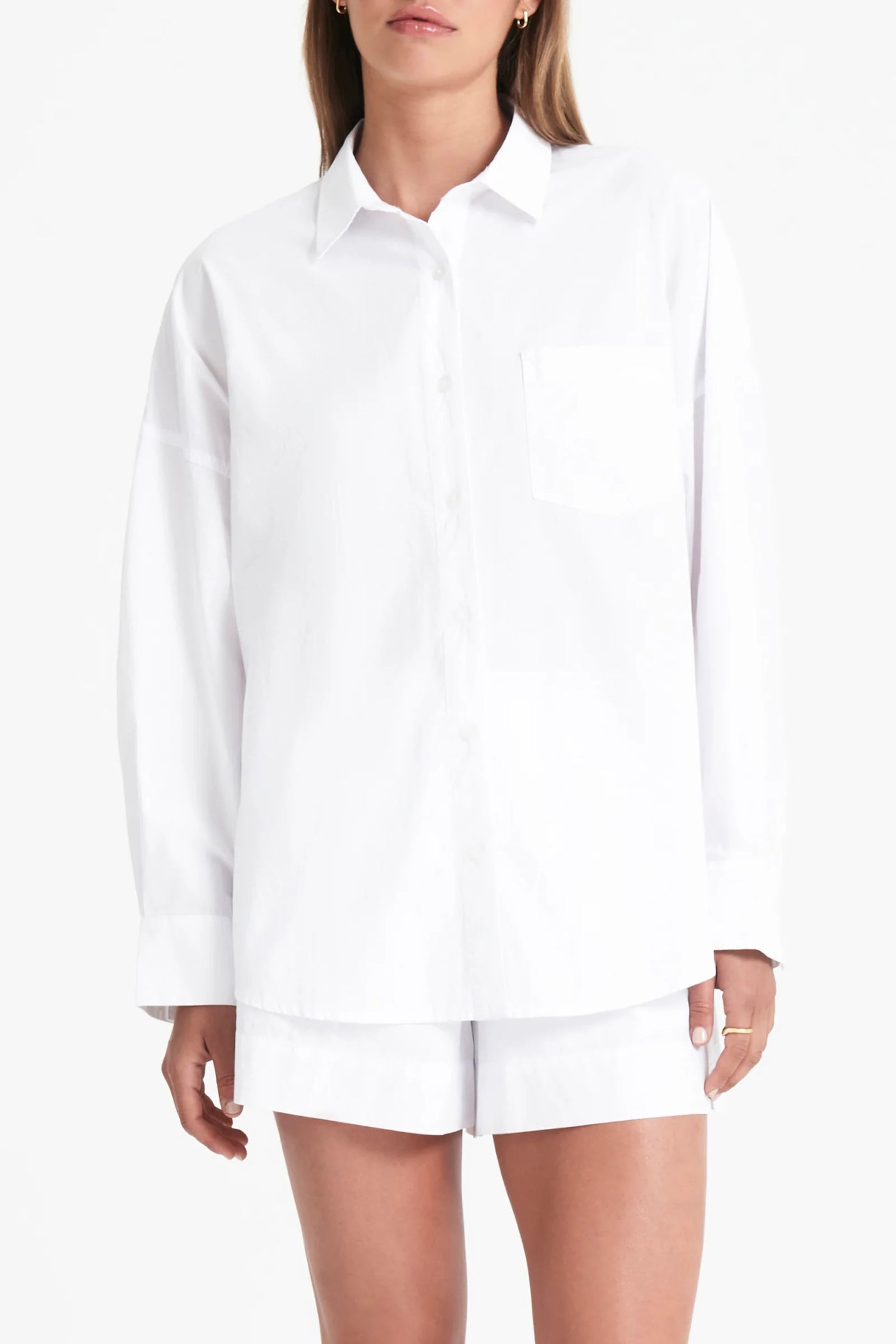 Cruz Poplin Shirt | White