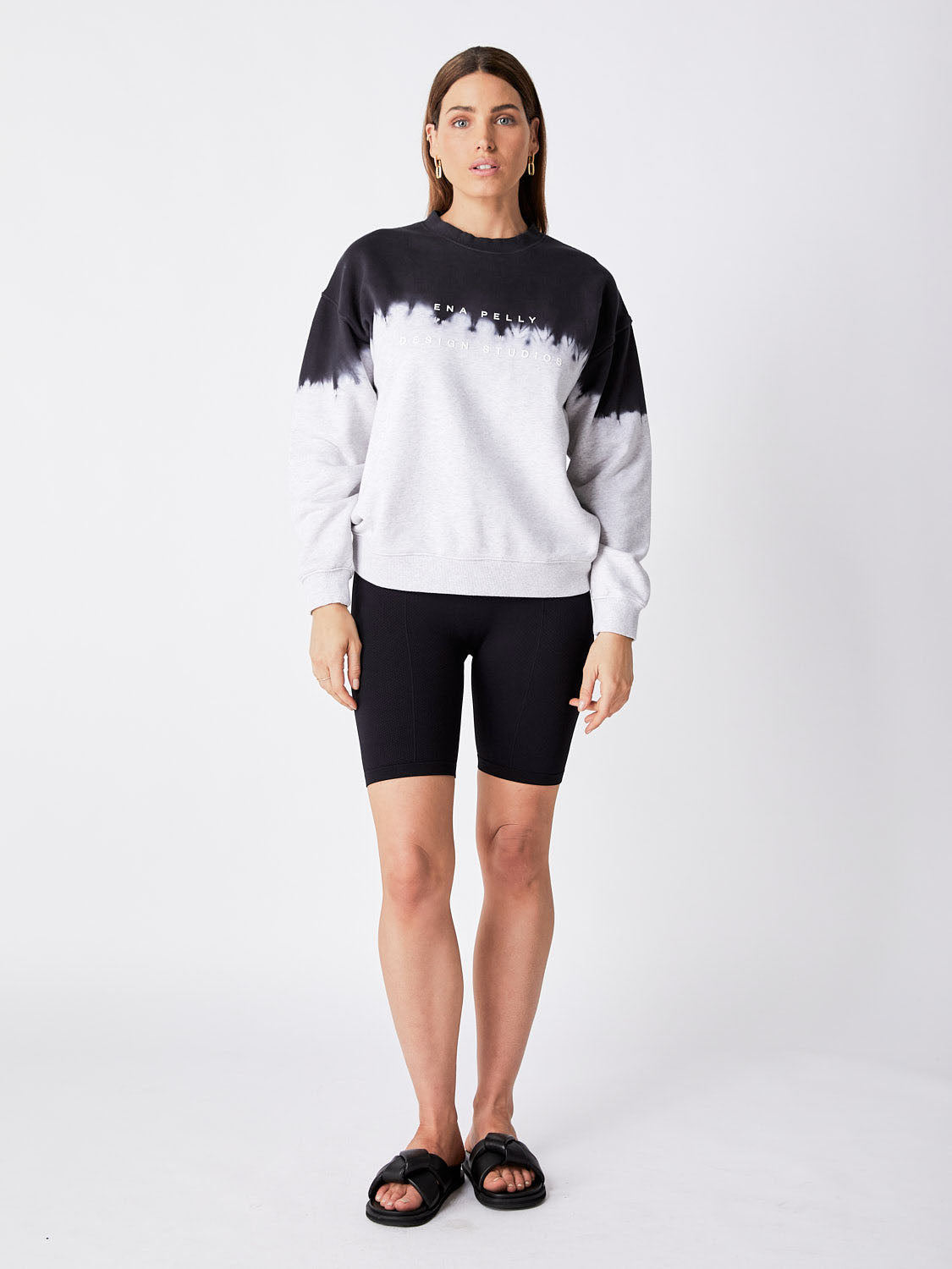 Minimal Logo Dip Dye Sweat