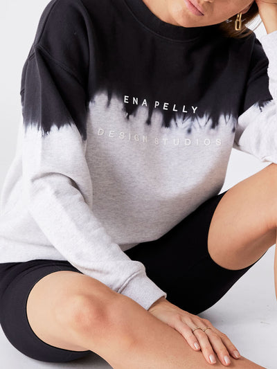 Minimal Logo Dip Dye Sweat