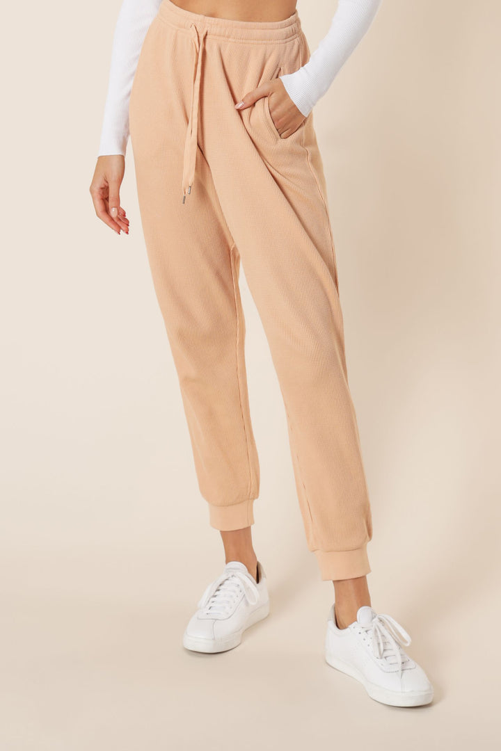 Uma Waffle Trackpant | Biscuit