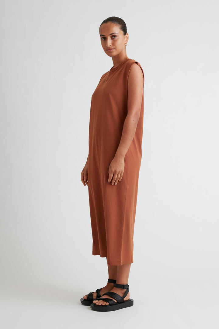 Harrison Sleeveless Tank Dress | Terracota