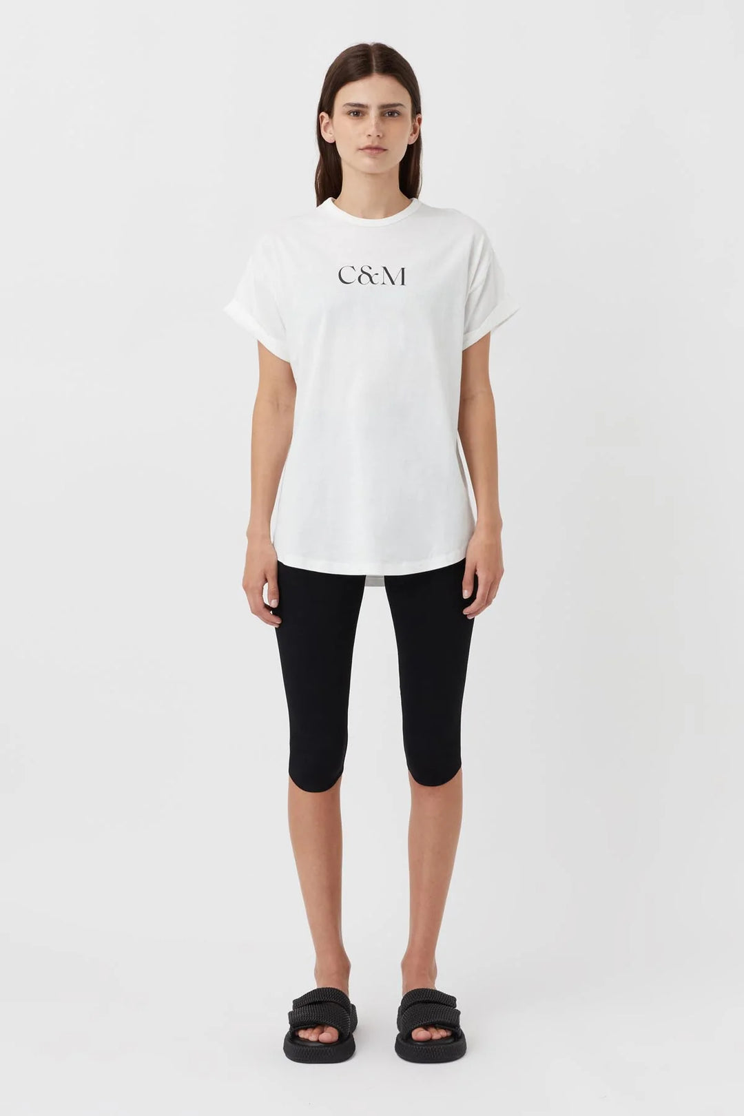 Huntington C&M Tee | White W Black