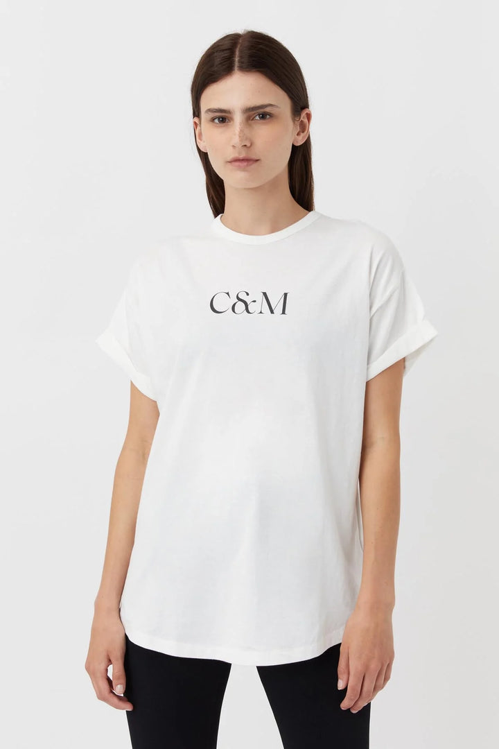 Huntington C&M Tee | White W Black