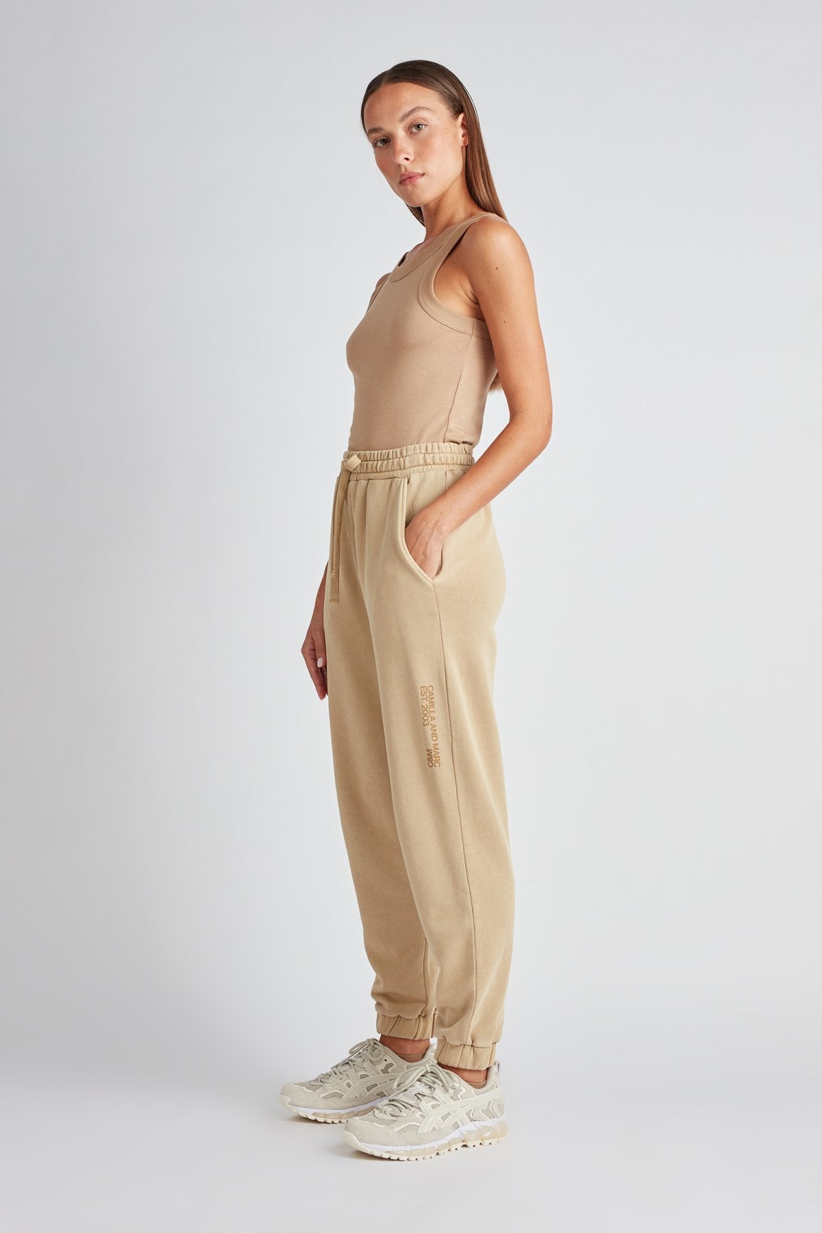 Jordan High Waisted Track Pant | Camel GMT Dyed