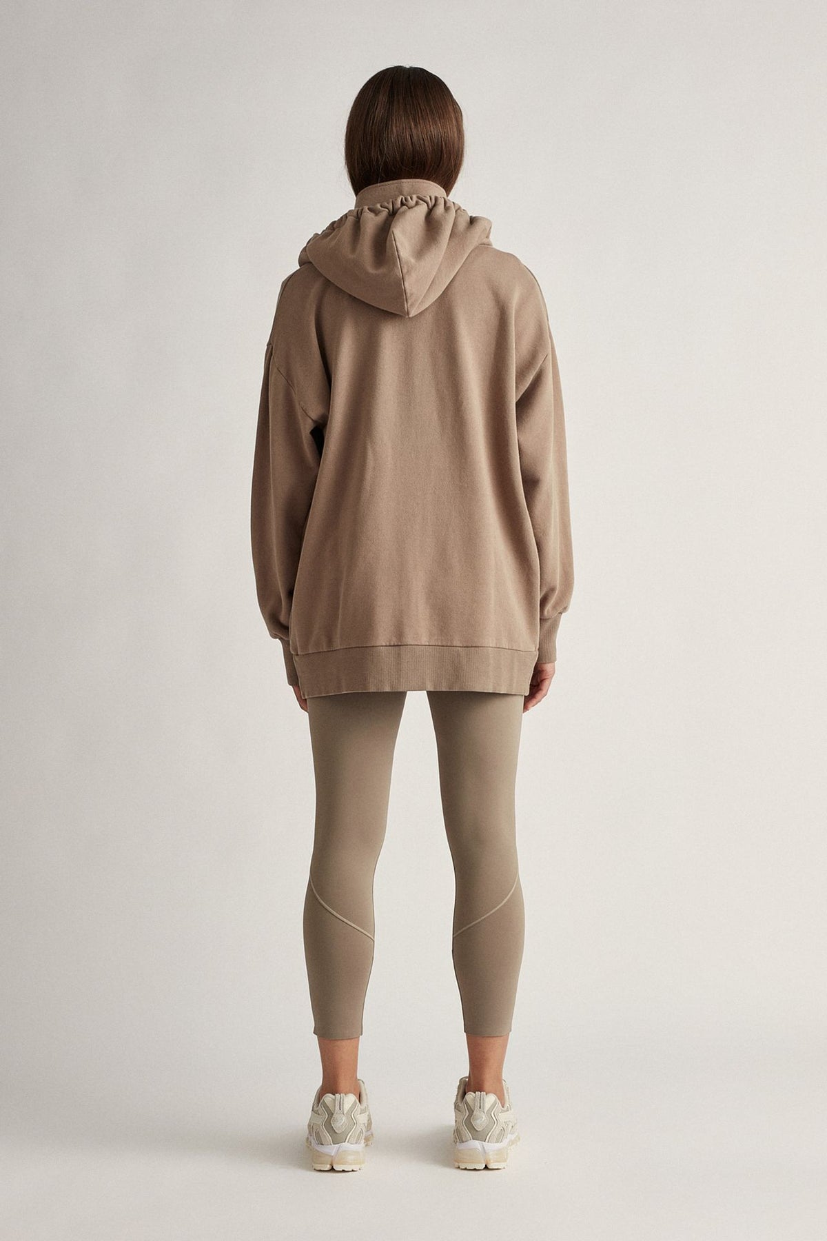 Logan Zip Through Hoodie Dark Stone