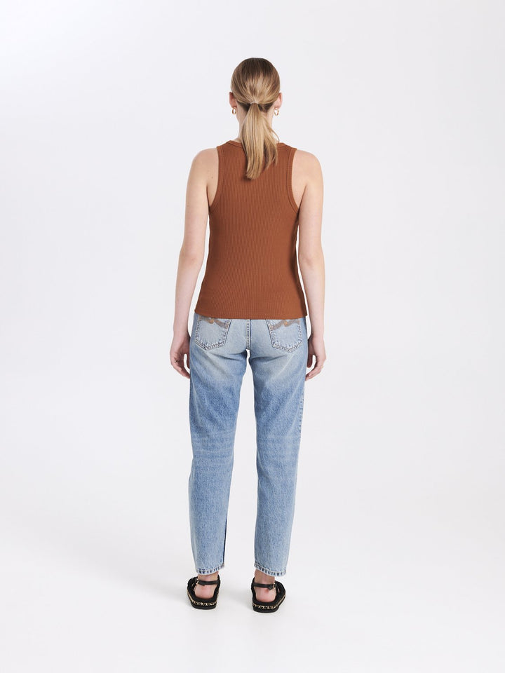 Racer Rib Tank | Cocoa