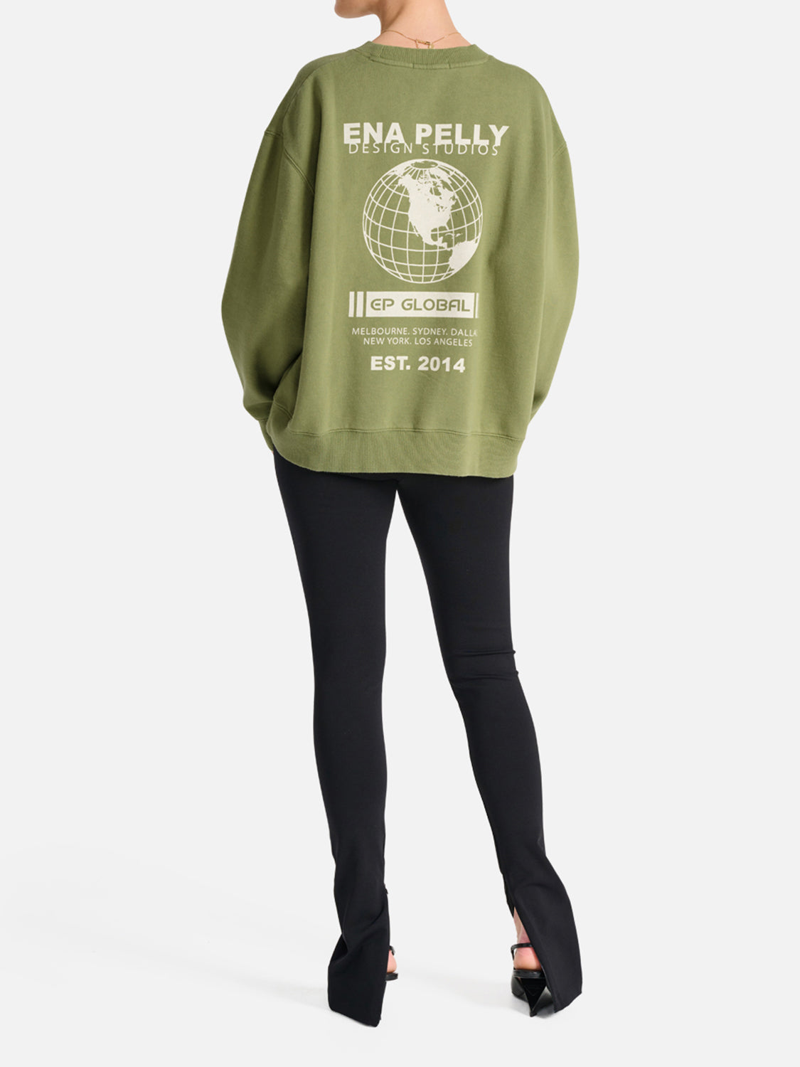 Global Oversized Sweater | Washed Iguana