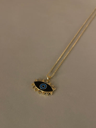 Stavro Philo Evil Eye Necklace | Black