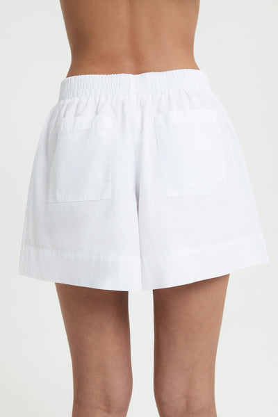 Cruz Poplin Short | White