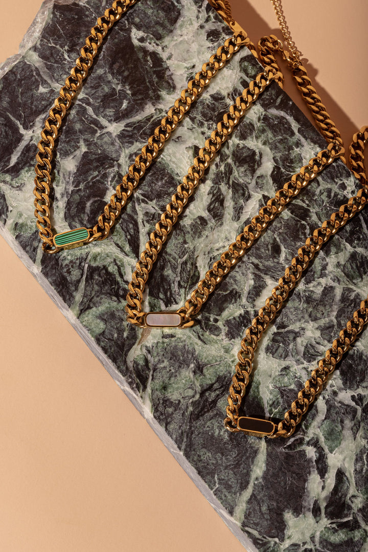 Stavro Ceres Necklace | Gold/Black