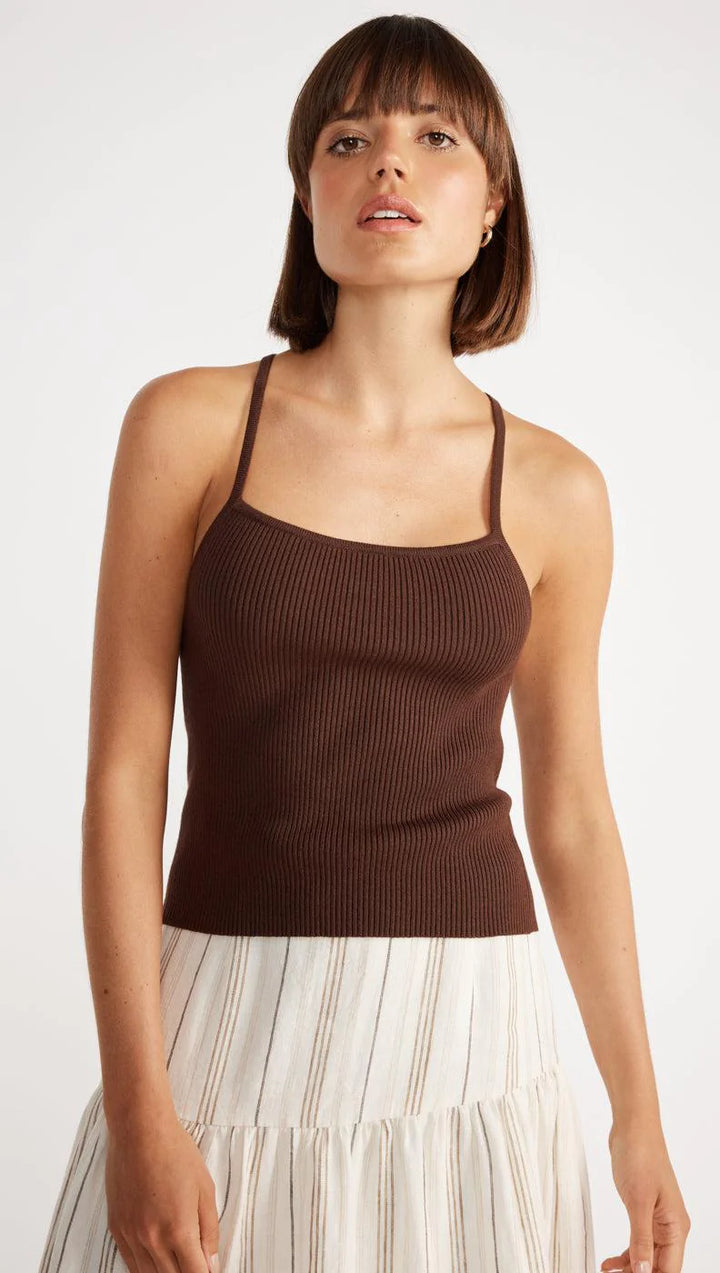 Clea Knit Tank | Espresso