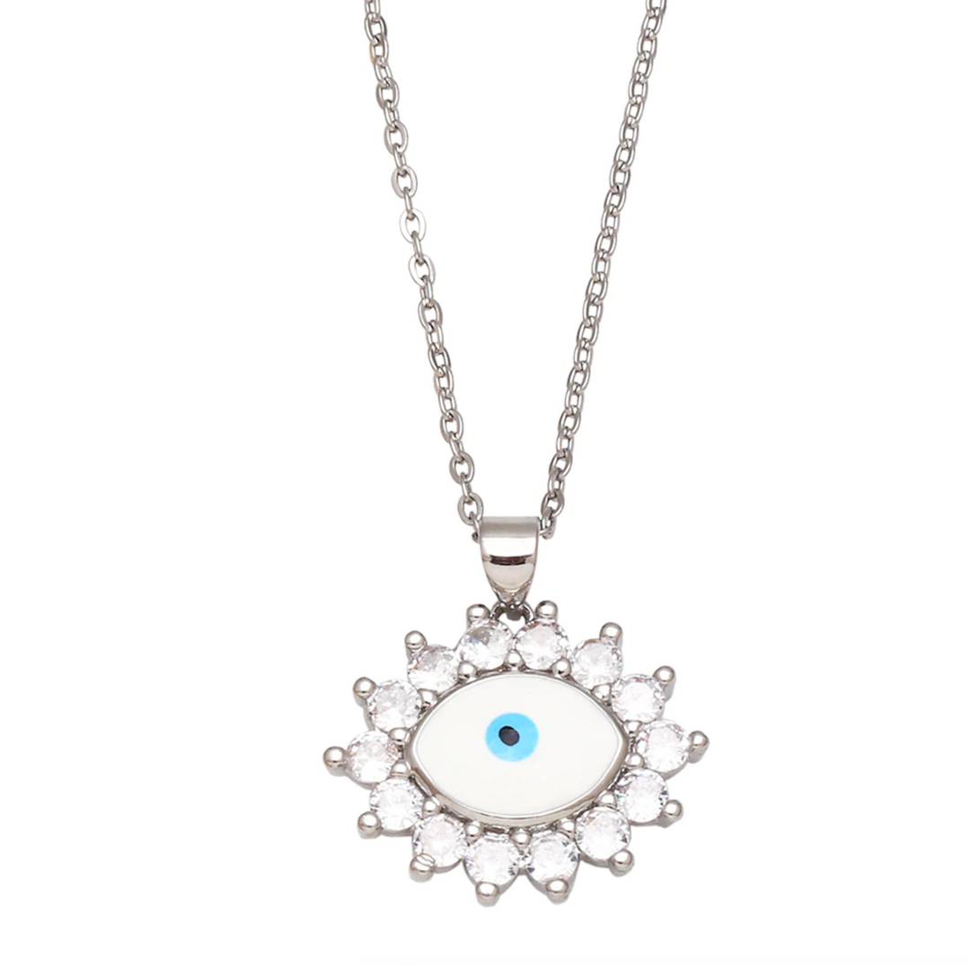 Cleos Eye Necklace | Silver