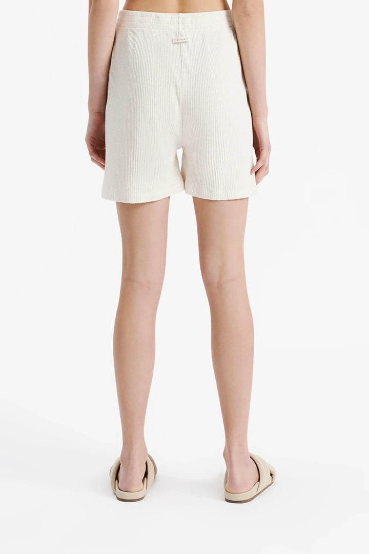 Lounge Rib Longline Short | Cream Marle