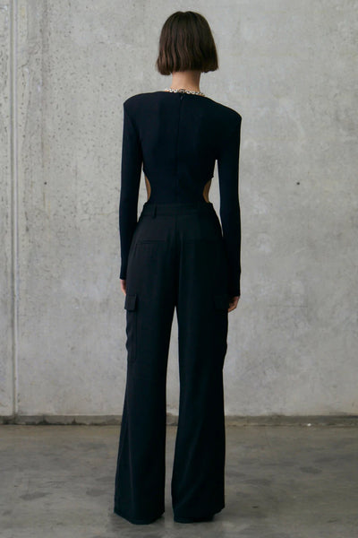 Edwina Twill Pant | Black