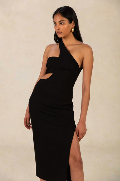 Gisella Bonded Mindi Dress | Black