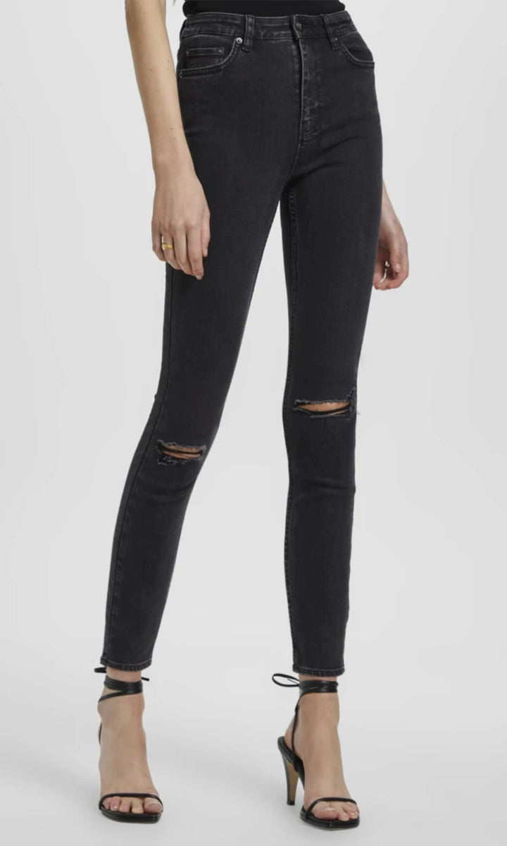 Spray On Hell Cat Ripped Jean | Black