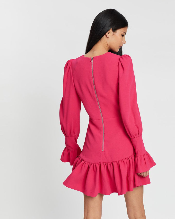 Anna V Tulip Sleeve Mini Dress