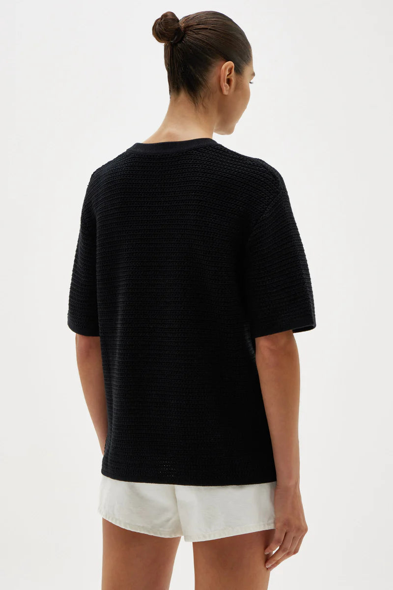 Aubrey Knit Tee |  Black