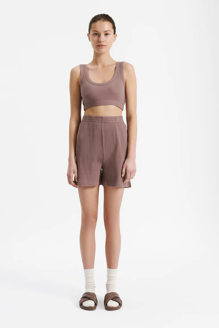 Lounge Rib Longline Short | Soot