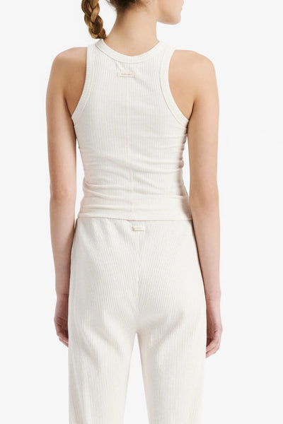 Lounge Rib Tank | Cream Marle